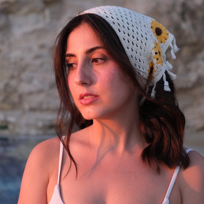 Sunflower Fringe Scarf - Image 2